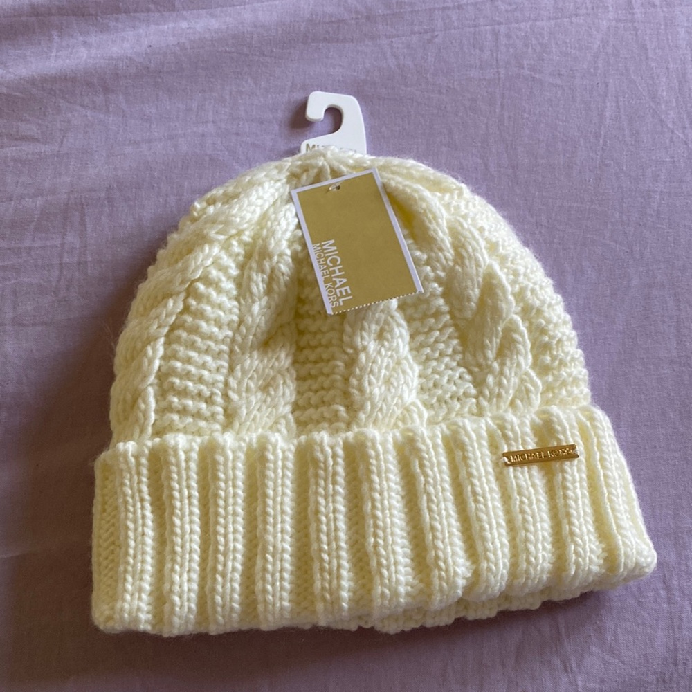 NWT MICHAEL Michael Kora off white beige hat Fall2022